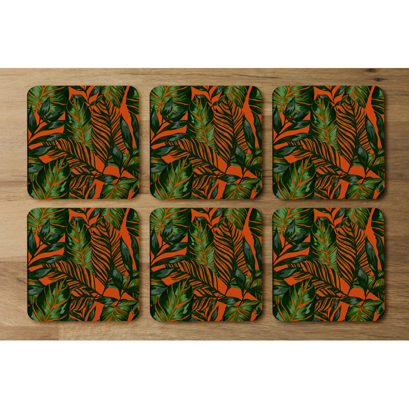 Square 6 Piece Coaster Set