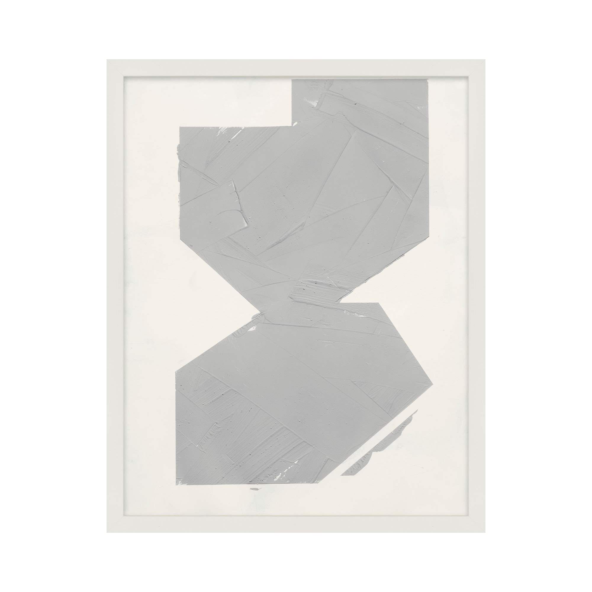 Equipoise In Greige II by Ivo Stoyanov, White, 16" W x 20" H