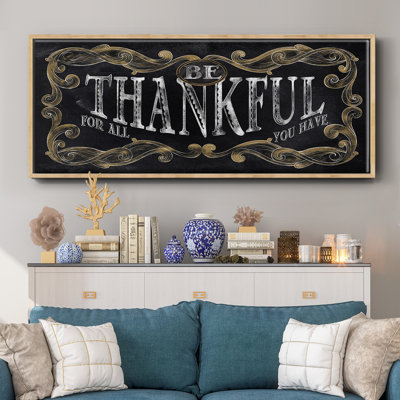 «Be Thankful», toile encadrée