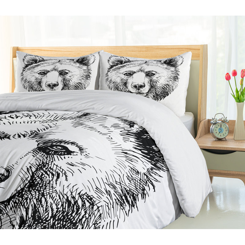 Modern & Contemporary Polyester Duvet Cover, Queen Duvet Cover + 2 Standard Shams