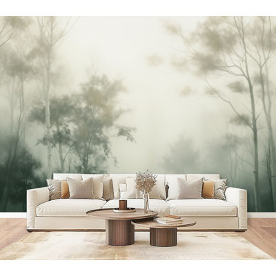 Papier peint auto-adhésif Misty Forest Trees
