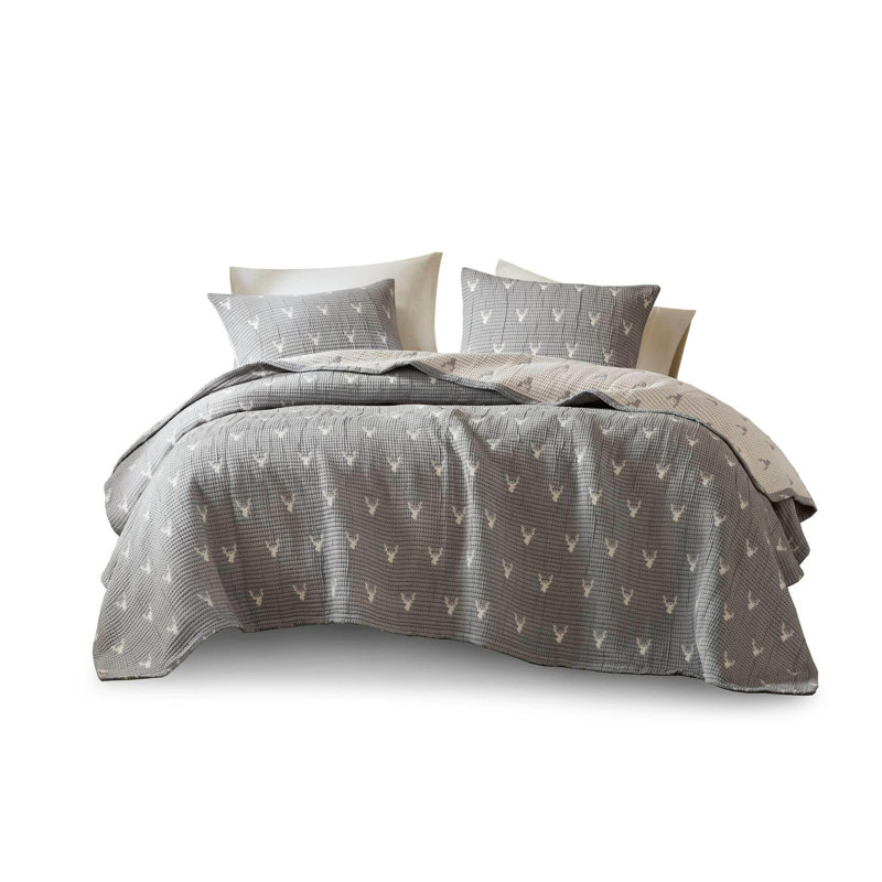 3 PCS Full/Queen Coverlet Set, Queen Coverlet + 2 Standard Shams
