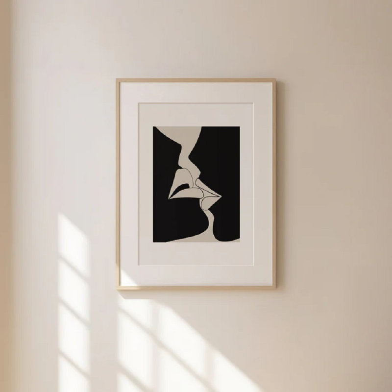 Abstract Kiss Print, 40cm H x 30cm W