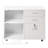 3 Drawer Wooden File Cabinet Mobile Filing Cabinet with Light Strip White
