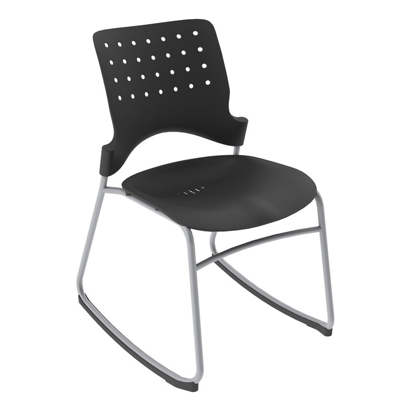 Chaise berçante de classe , Noir