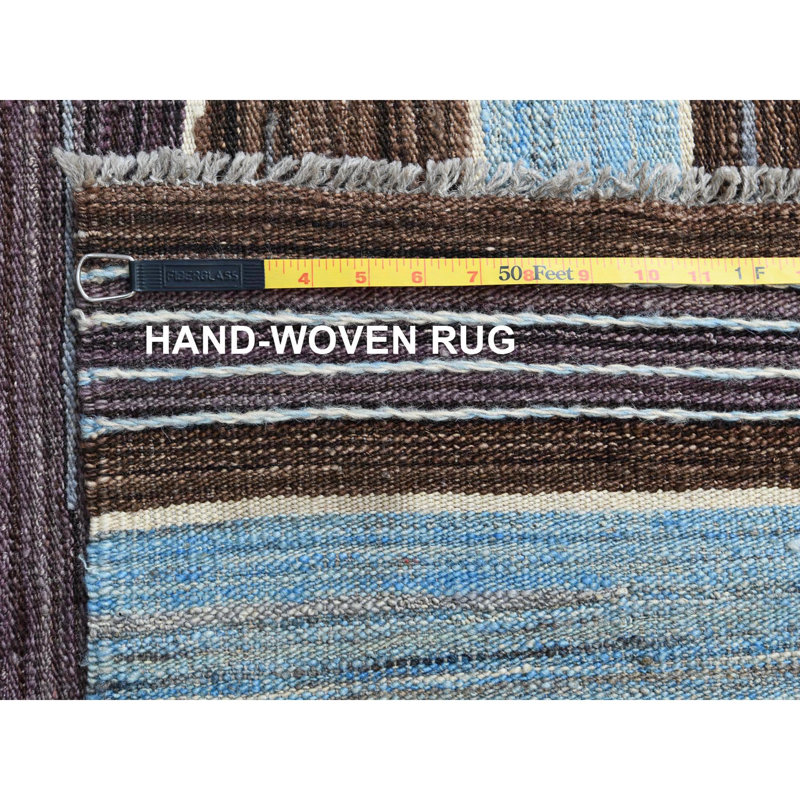 Tapis brun réversible tissé à la main 6 pi 3 po x 9 pi Kilim Brown 9309593E6C2B4076BE9F2B7AD4B79A2F