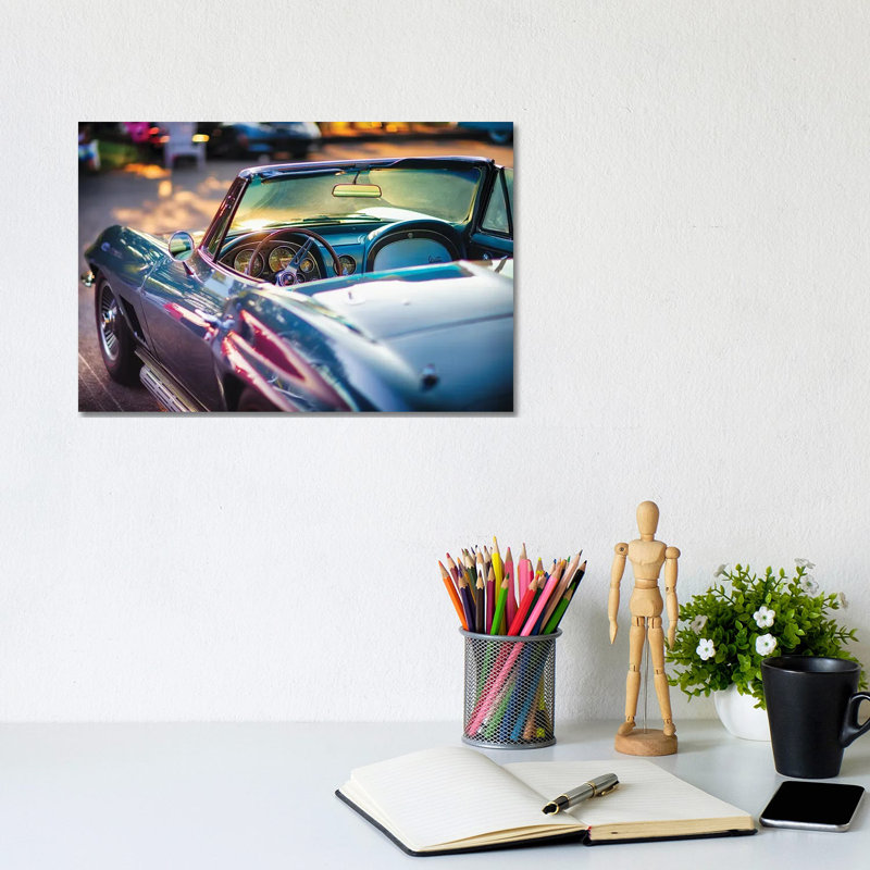 Classic Corvette Ready for a Cruise 1 Piece Wrapped Canvas Wall Art, 20.32 cm H x 30.48 cm W