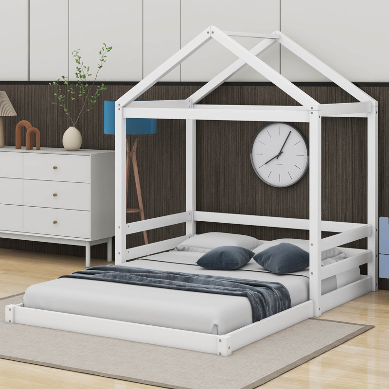 Anyi Platform Bed, White