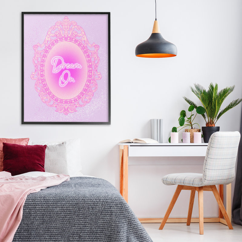 Dream On Ornate, 30 x 24, Giclée noire de minuit encadrée