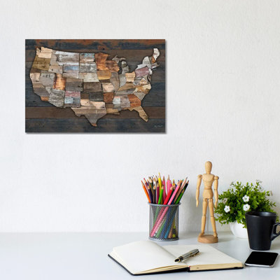 " USA States Map II " Painting
