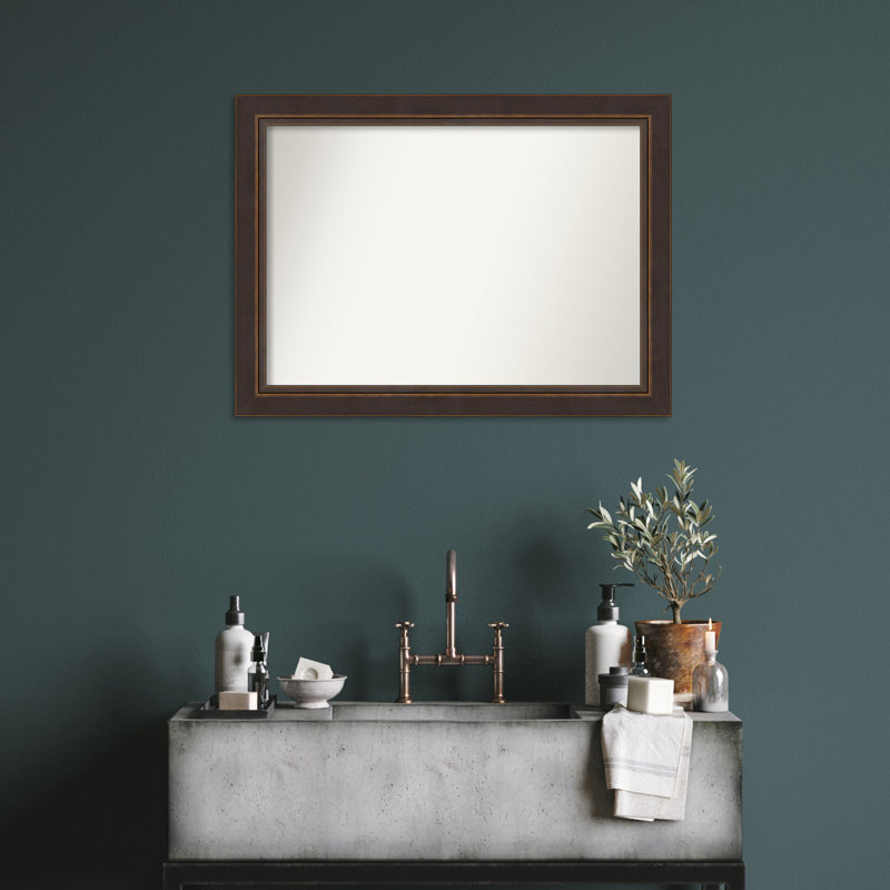 Ramsses Solid Wood Wall Mirror, 25.5" x 34.5", Rectangle