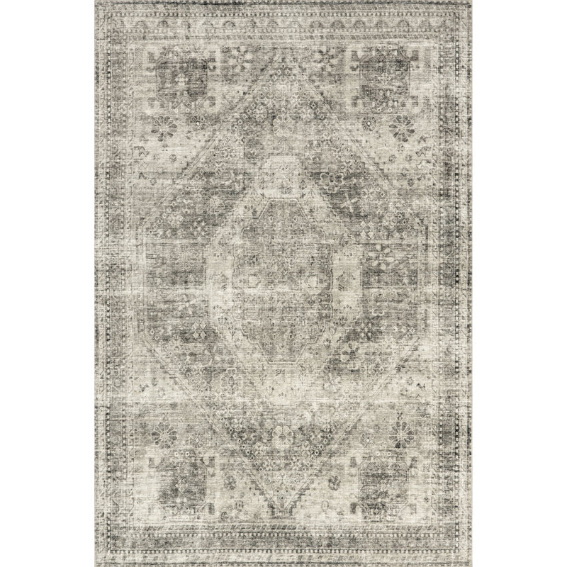 Nevaeh SpinClean Machine Washable Bohemian Medallion Area Rug, Rectangle 4' x 6'
