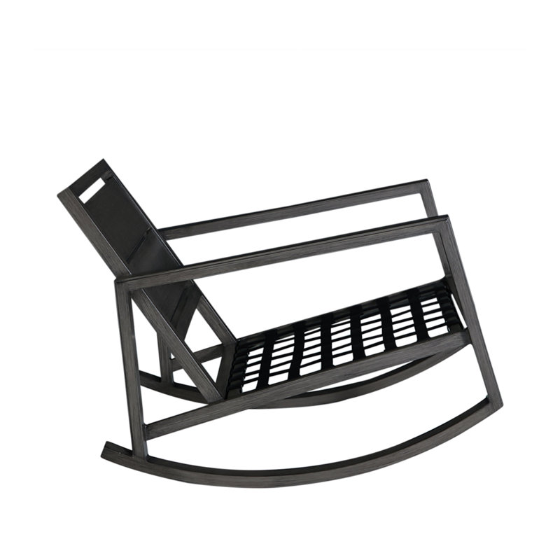 Avondale Wrought Aluminum Outdoor Rocker Chair by Summer Classics, Welt + Dream Fill, Perigold IceBreaker Polar, Slate Gray