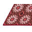 Tapis floral en laine rouge-1179614320
