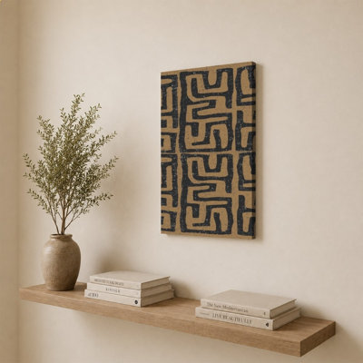 «Kuba Play III Brown» par Cheryl Warrick - impression sur toile