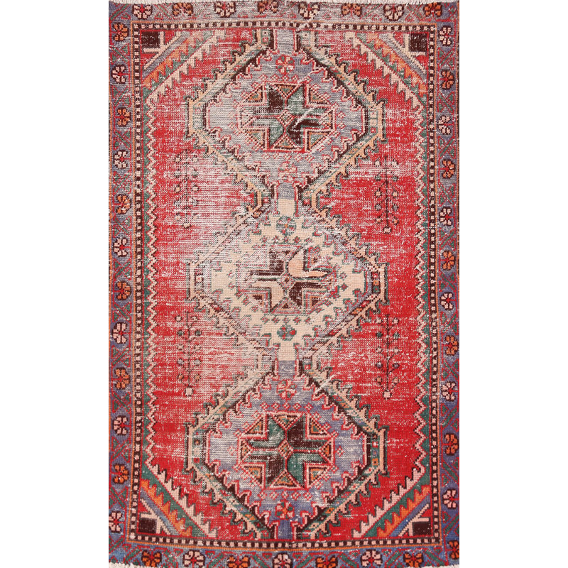 Vintage Wool Traditional Rug 4x6