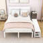 Lit plateforme en métal avec tablettes de rangement à 2 niveaux et repose-pieds rembourré-921139630-921139628