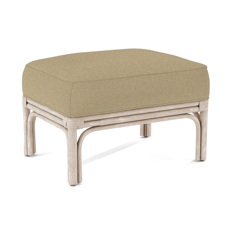 Boca Ottoman, Brown Geometric, 0456-33, Bisque