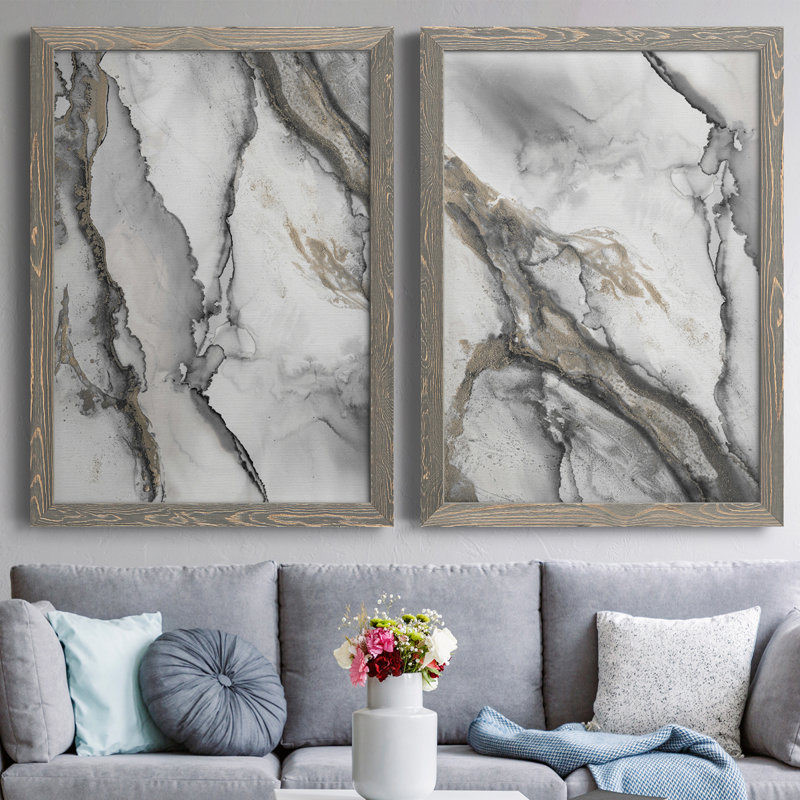 «Abstract Ink Fantasy I», toile encadrée de qualité supérieure - prête à être accrochée, H 24 po x l 36 po x P 1,5 po