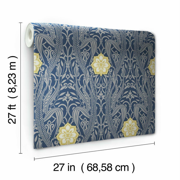 York Wallcoverings Gatsby Damask Double Roll & Reviews | Wayfair