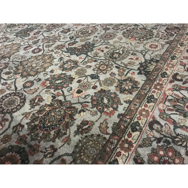 Hand-Knotted High-Quality Beige and Beige Area Rug