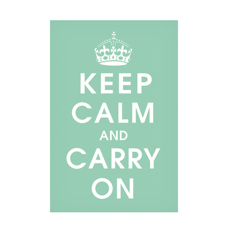 Art sur toile Marcus Jules Keep Calm, H 12 po x l 19 po