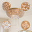 Francisca Brushed Brass 4-light Flush Mount Crystal Chandelier
