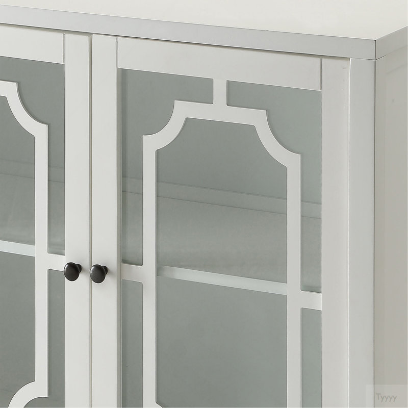 White Console Table With 2 Doors