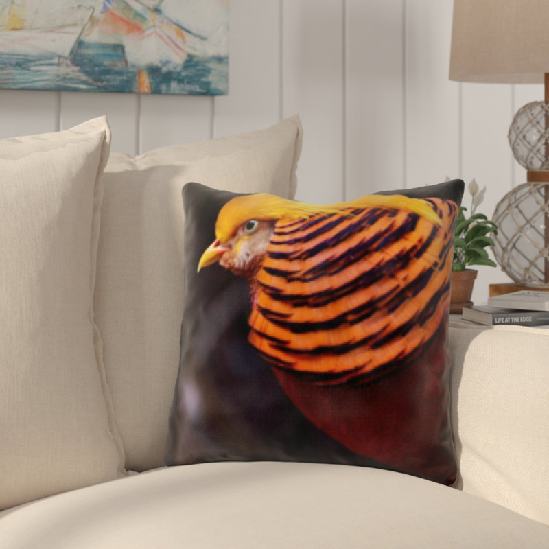 Coussin décoratif oiseau coloré Wirth