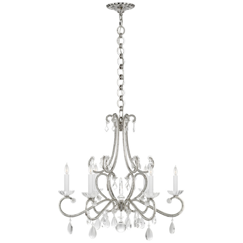 AERIN Montmartre Medium Chandelier, Polished Nickel