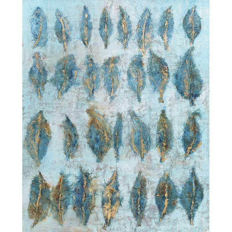 Indigo Leaflet Print by Beverly Fuller, Plexi, 50" H x 40" W x 1.5" D