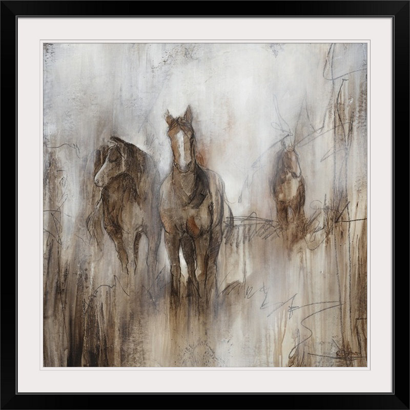 « i » rikki drotar,, reproduction d’art Grazing, H 24 po x l 24 po x P 1,5 po, Toile