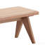 Banc en rotin et finition naturelle