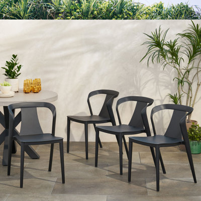 Chaises d'appoint empilables d'extérieur Callynn