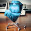 Infini bleu clair univers - coussin imprimé floral-30729469-30729473