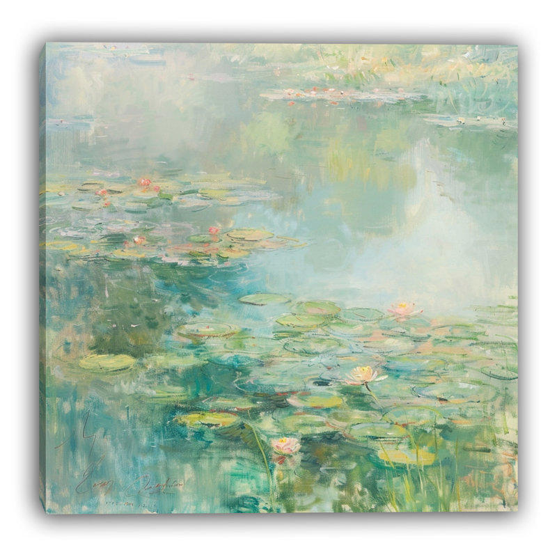 Art mural sur toile Quiet Reflections Water Lily, L 40 po x H 40 po x P 1,5 po