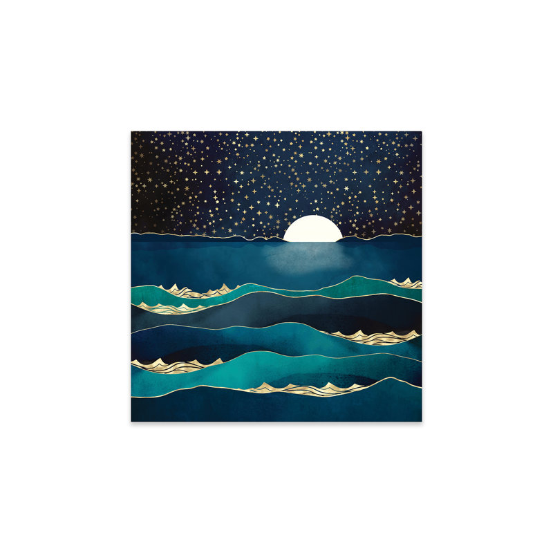 Étoiles au clair de lune - peinture sans cadre