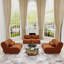 Ensemble de canapé modulaire orange en forme de L - Canapé en tissu chenille de grand confort, idéal pour les salons et les salons modernes