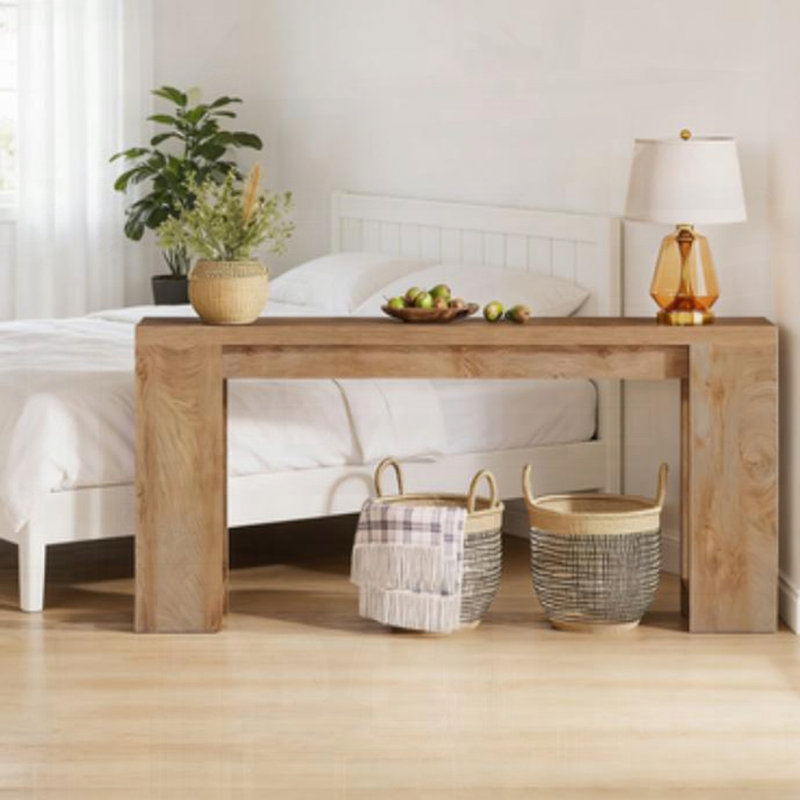 Console de style campagnard en bois avec structure solide et durable