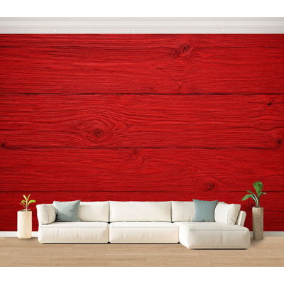 Wall Mural Peel and Stick Wallpaper Red wood plywood surface old natural oak beautiful wooden grain Walnut Self-Adhesive Removable Contact Paper Wall Decor for Living Room Bedroom 100"H x 144"W