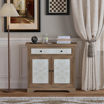 Buffet décoratif, buffet en bois avec tiroir et portes doubles