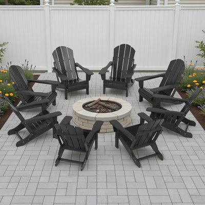 Vinnie Foldable Outdoor Adirondack Chair