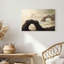 Arches rocheuses sombres surplombant des bassins d'eau en terrasses - Tableau sur toile-252545454
