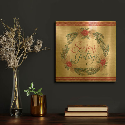 'Family is Love' By Cindy Jacobs Gold Metal Wall Art, 12" x 12"
