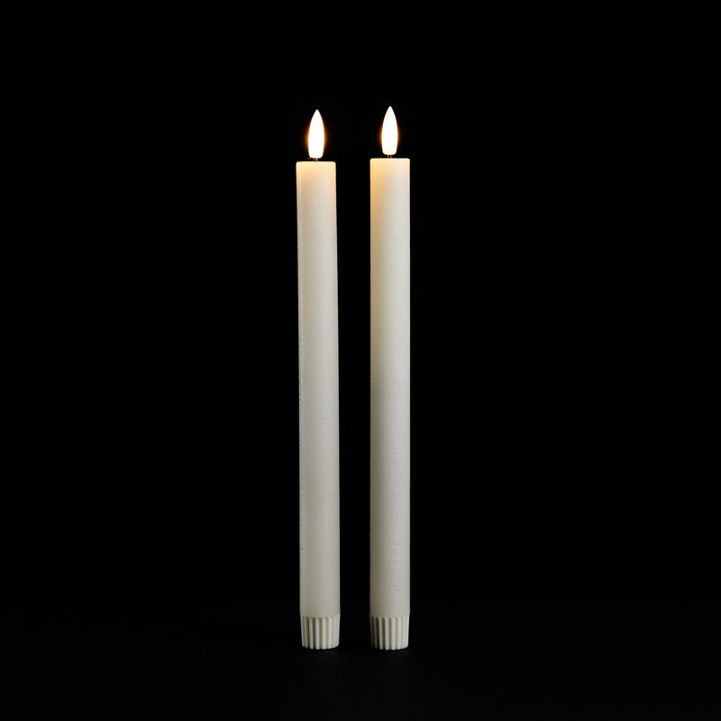 Bougie conique ivoire FIA Wick, Cône 11 po x 0,75 po  