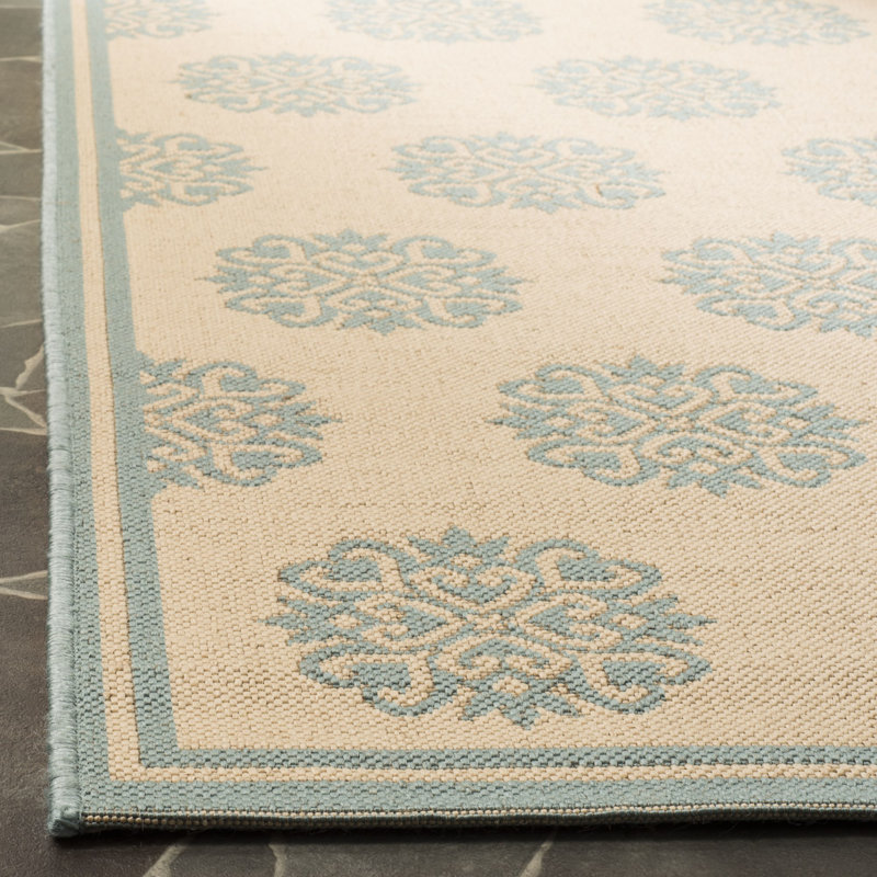 Tapis intérieur / extérieur Burnell Performance Ikat, Rectangle 8 pi x 10 pi