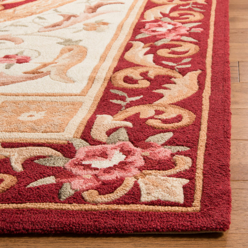 Tapis performance oriental crocheté à la main et facile à entretenir Taran, Rond 8 pi