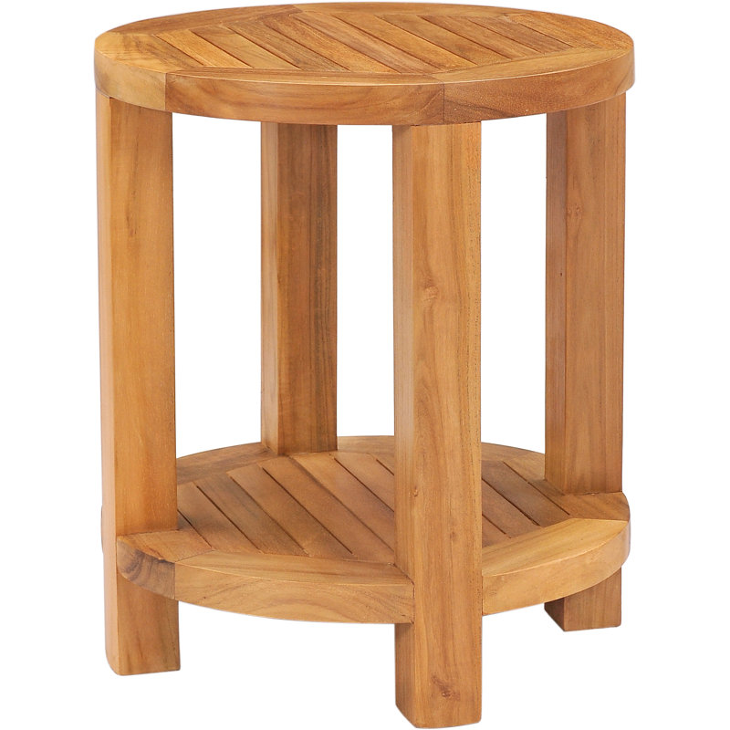 Outdoor Round Teak Side Table