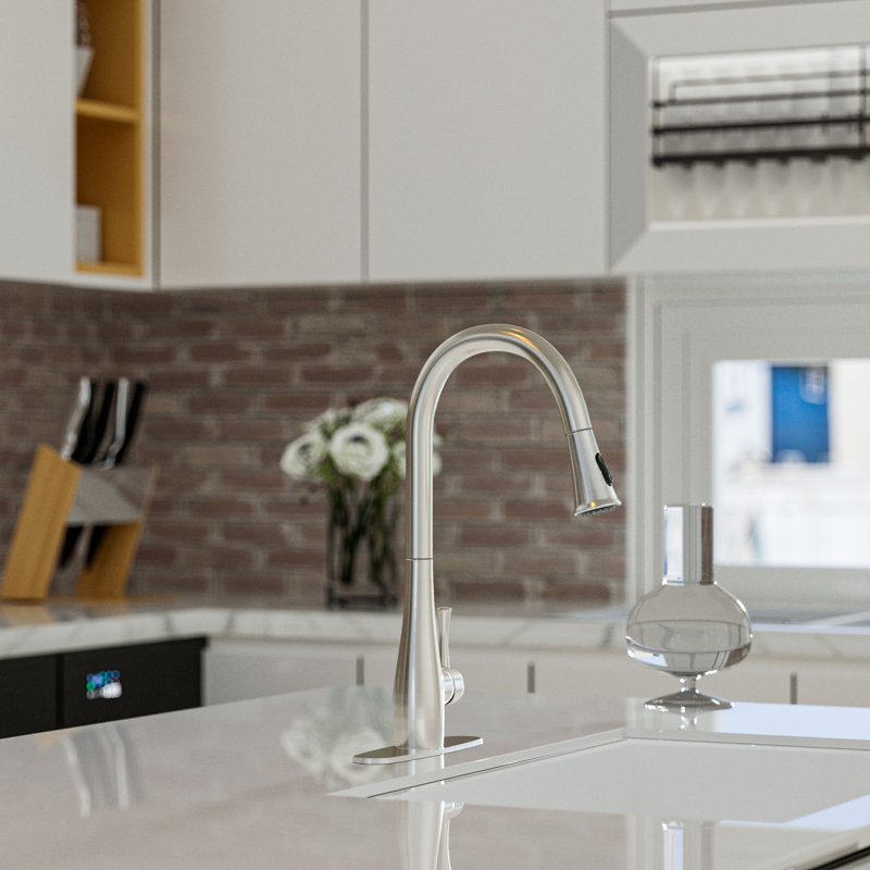RoomTec Pull Down Kitchen Faucet, Brushed Nickel