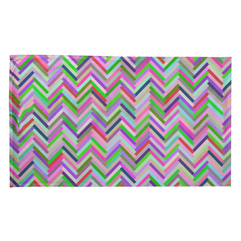 Torchon Herringbone, Rose, Sergé de polyester